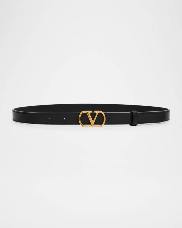 VLogo Signature Leather Belt, 2